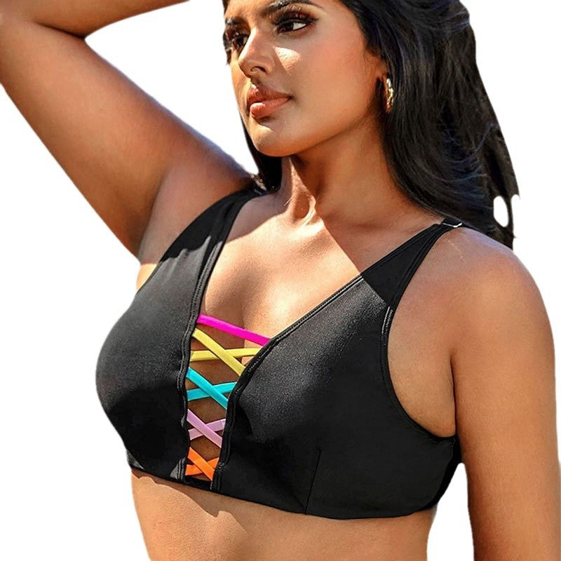 Damen Bikini-Oberteil mit modischem Schnürdesign Echo Archiv