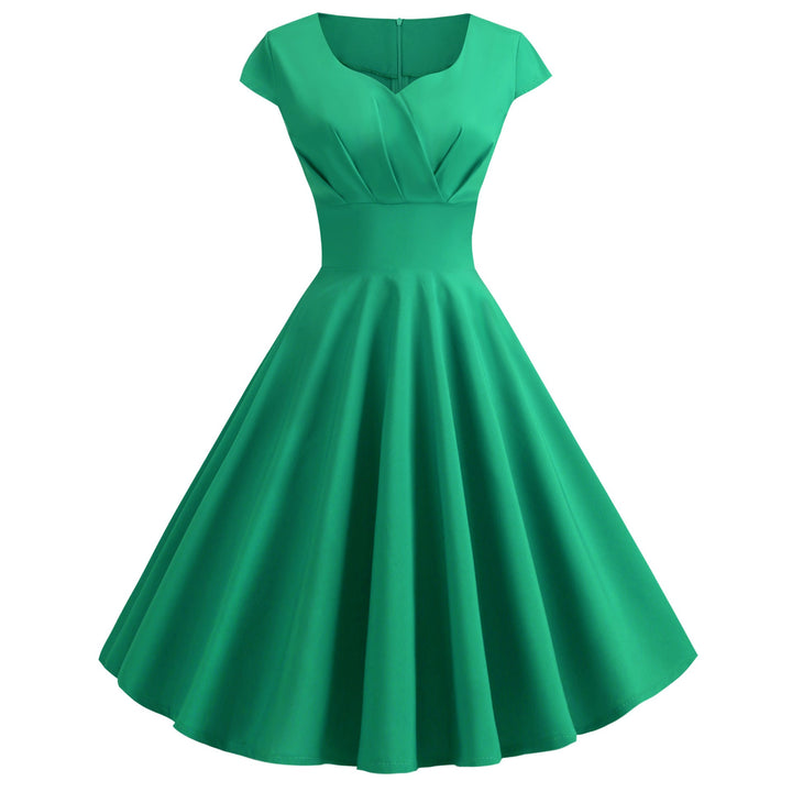 Damen A-Linien Kleid mit elegantem Taillenschnitt und schwingendem Saum Echoarchiv