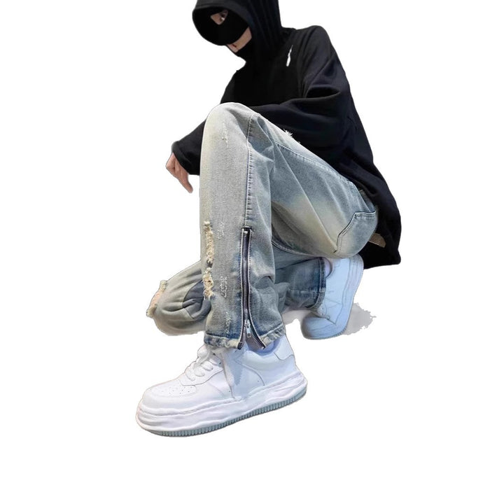 Herren Lässige Destroyed Jeans Echoarchiv