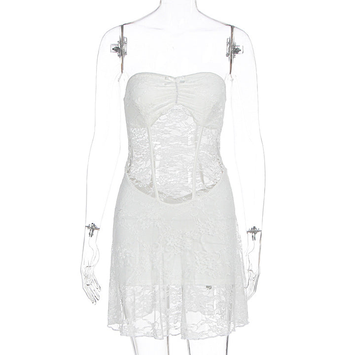 Damen Spitzenkleid mit Cut-Out-Design und tiefem Ausschnitt Echo Archiv