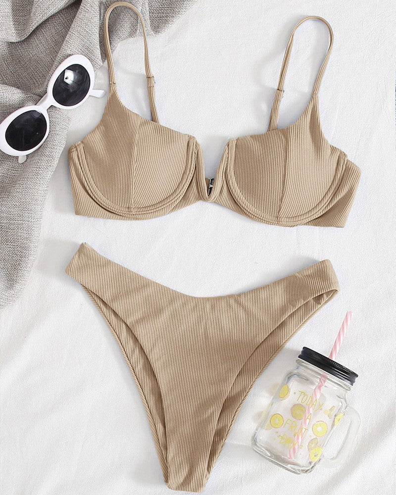 Damen Push-Up-Bikini mit elegantem Rippendesign Echo Archiv