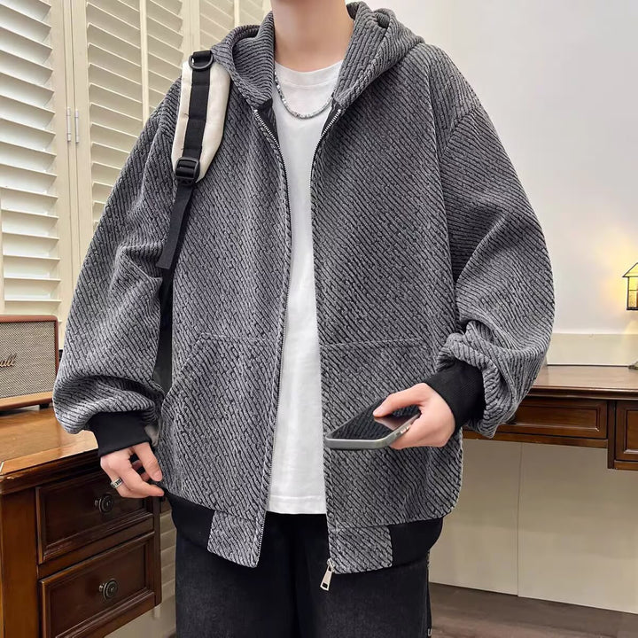 Damen Modische Jacke mit Kapuze und asymmetrischem Schnitt Echoarchiv