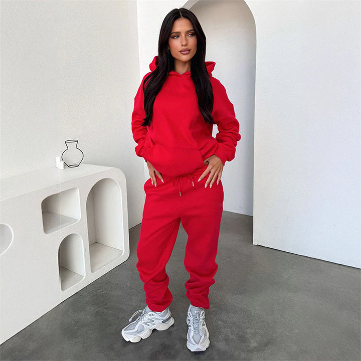 Damen Bequemer Kapuzenpullover und Jogginghose Set Echo Archiv