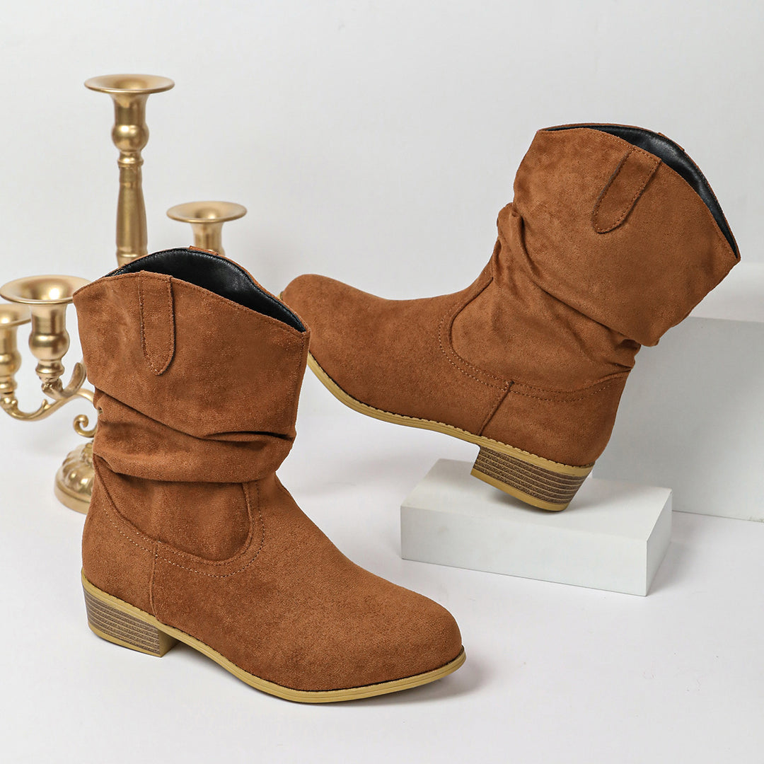 Damen Modische Stiefeletten aus Wildleder Echo Archiv