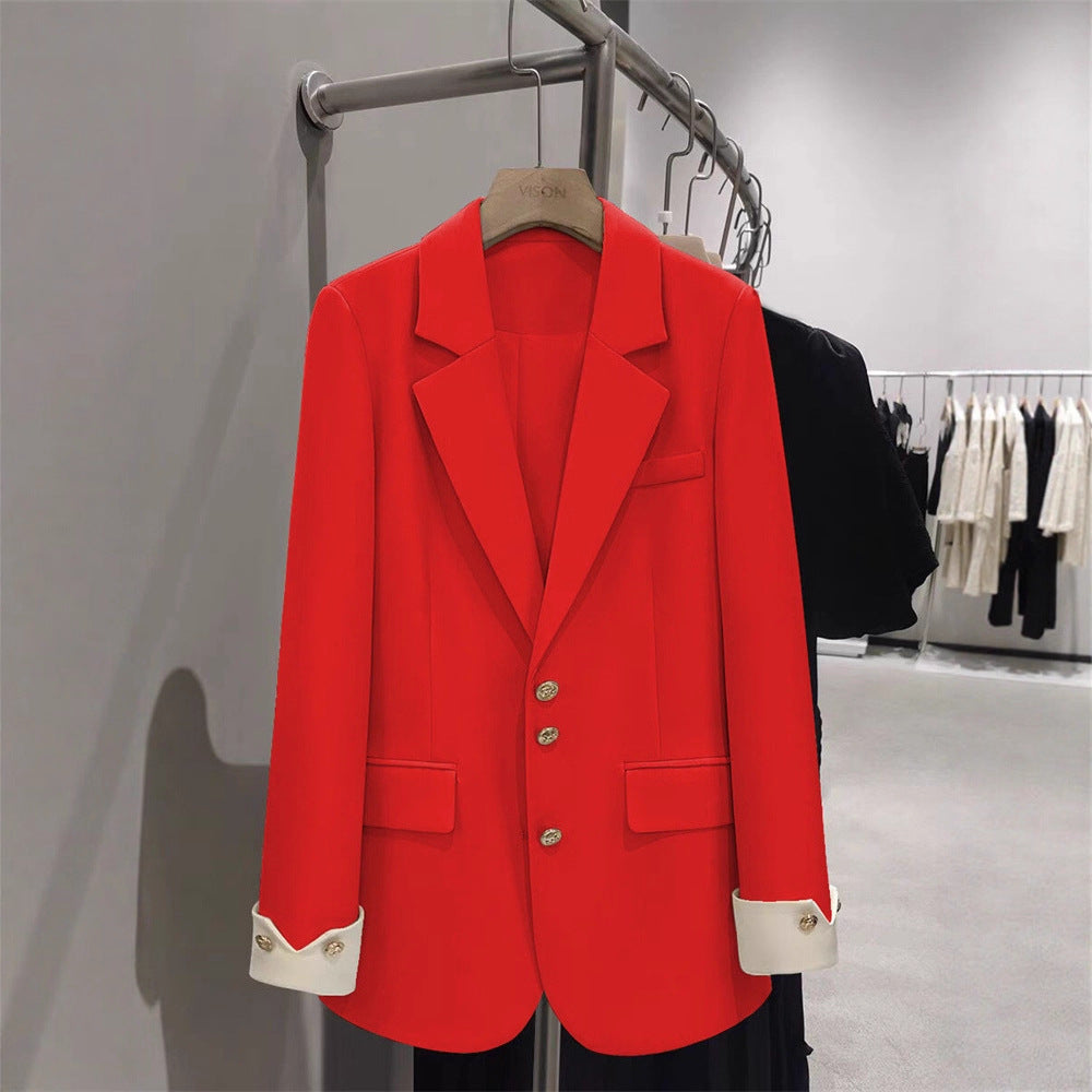 Damen Eleganter Blazer mit goldenen Knopfdetails Echo Archiv