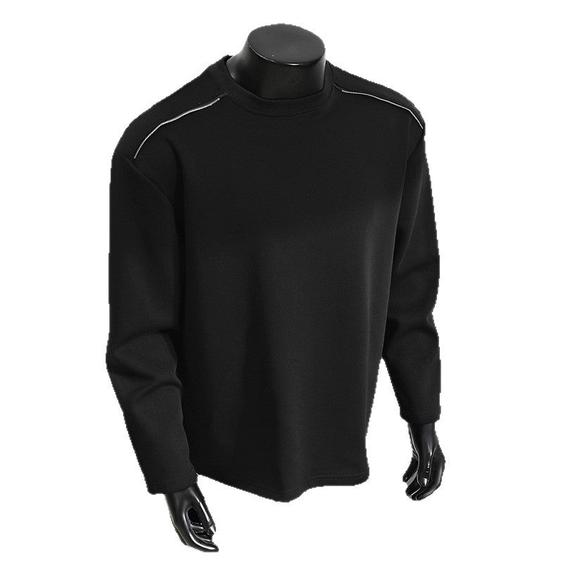 Herren Relaxed-Fit Baumwollmix Crewneck-Sweatshirt mit Raglannähten und melierter Struktur Echo Archiv