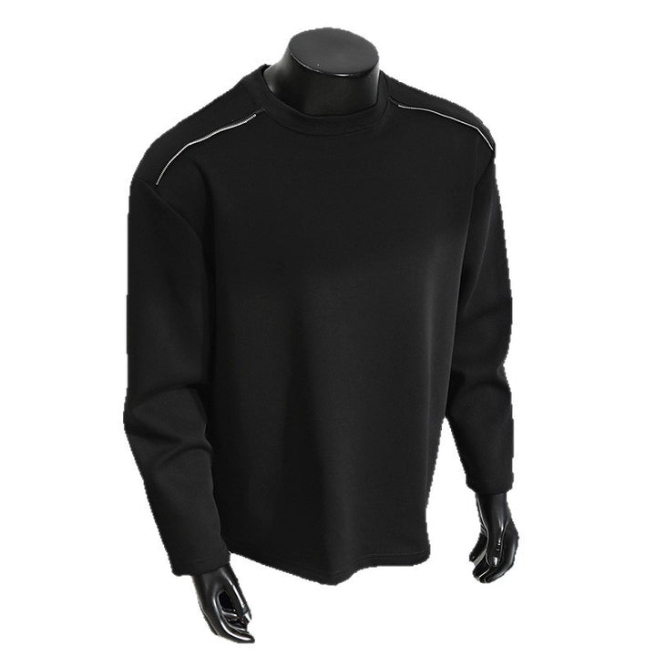 Herren Relaxed-Fit Baumwollmix Crewneck-Sweatshirt mit Raglannähten und melierter Struktur Echo Archiv