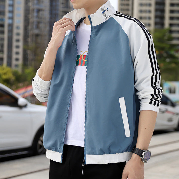 Herren Sportliche Windjacke mit hohen Kragen Echo Archiv