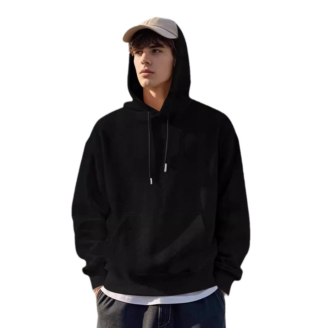 Herren Hoodie mit strukturiertem Design und Kängurutasche Echoarchiv