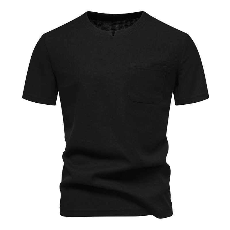 Herren Kurzarmshirt mit modernem Strukturmuster Echoarchiv