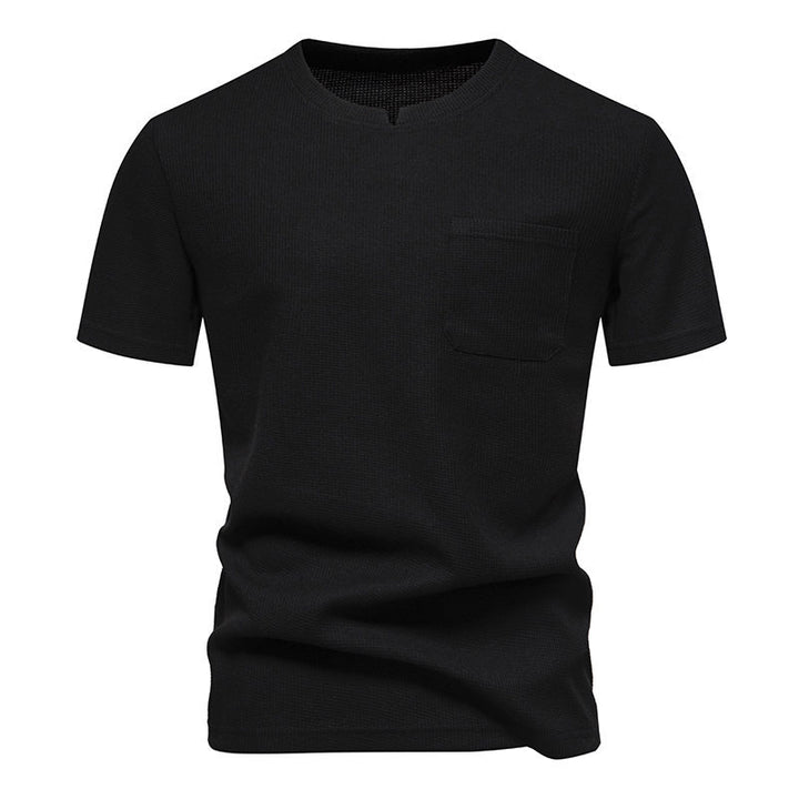 Herren Kurzarmshirt mit modernem Strukturmuster Echoarchiv
