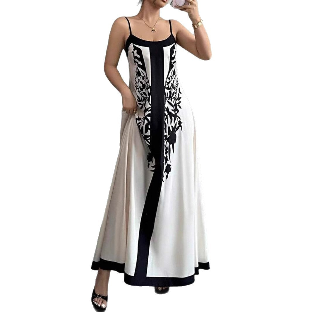 Damen Maxikleid mit floralem Design und seitlichen Schlitzen Echo Archiv