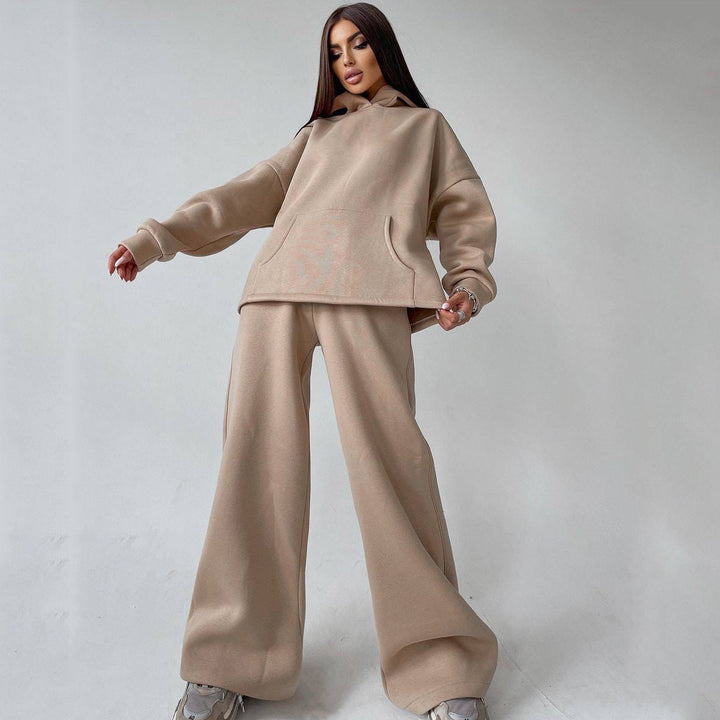 Damen nan weiches Oversize Hoodie mit weitem Schlag Jogginghose Set Echo Archiv