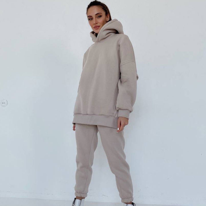Damen nan oversized Kapuzen-Loungewear-Set mit extragroßer Kapuze und taillierter Jogginghose Echo Archiv