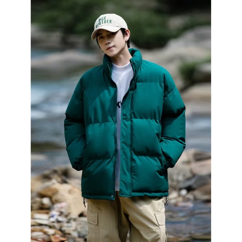 Herren gesteppte Outdoor-Jacke mit hohem Kragen und isolierender Füllung Echoarchiv