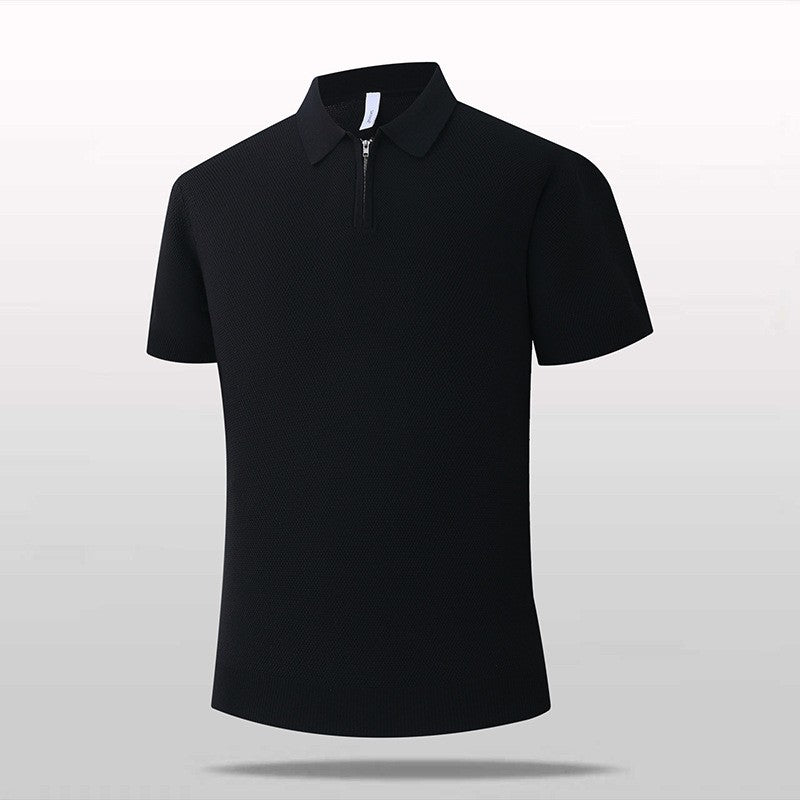 Herren Kurzarm Poloshirt mit Reißverschluss Echo Archiv