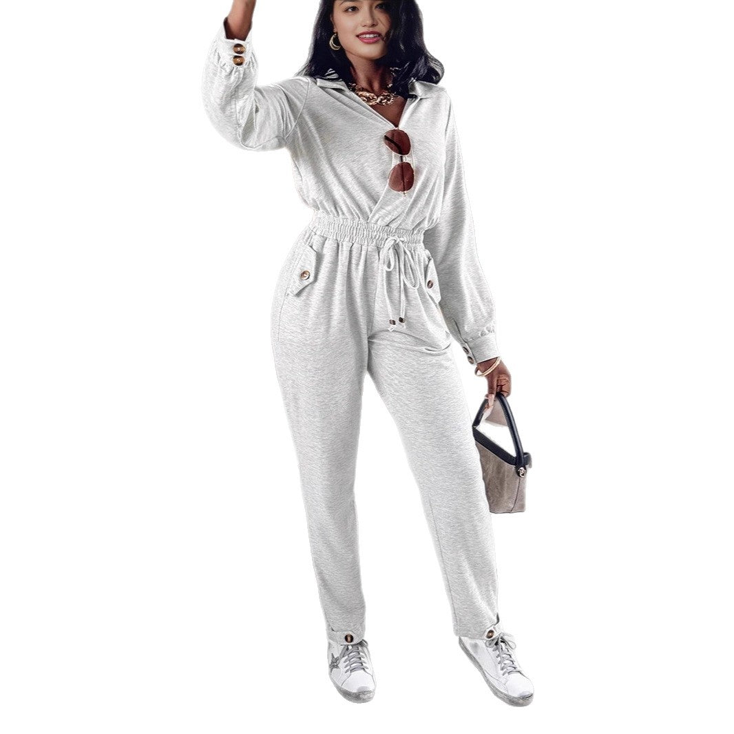 Damen Relaxed-fit Jumpsuit mit Bindegürtel Echo Archiv