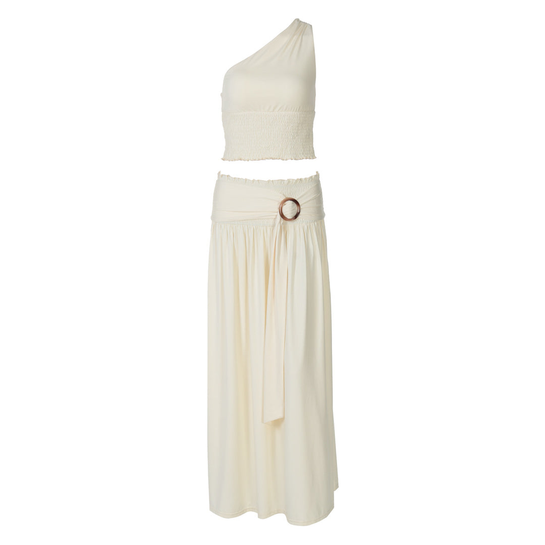 Damen Einseitiges Maxikleid mit raffinierter Drapierung Echo Archiv