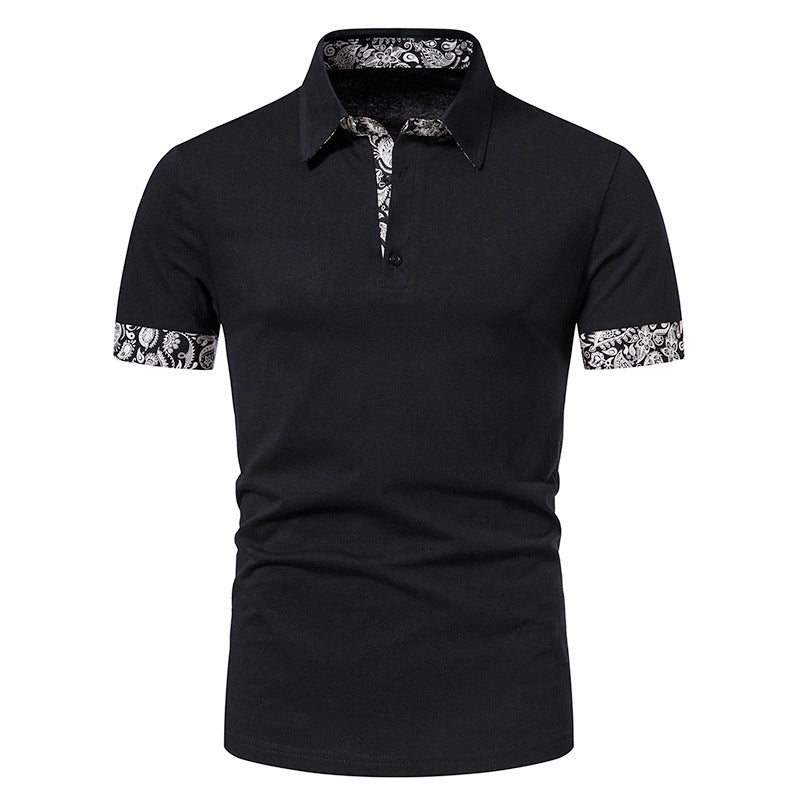 Herren Poloshirt mit modernem Paisleymuster und sportlichem Schnitt Echoarchiv