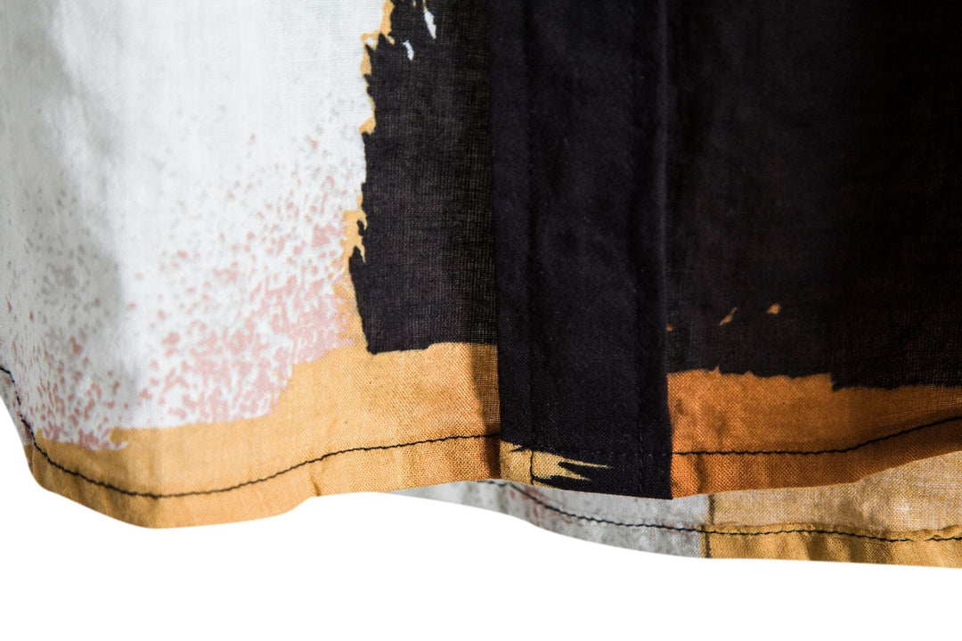 Herren Kurzarmhemd mit kreativem Farbblock-Design Echoarchiv