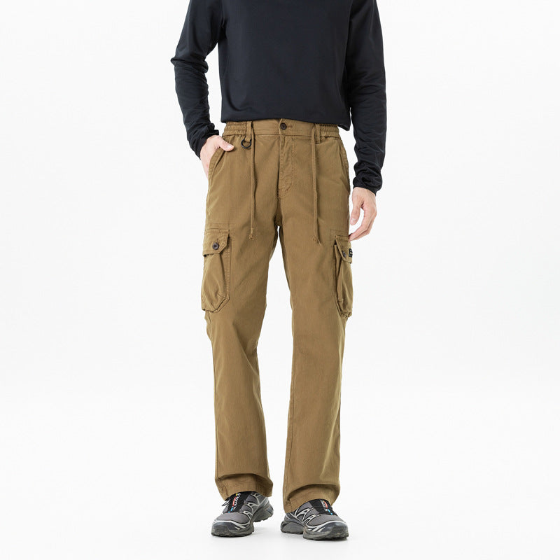 Herren Relaxed-Fit Canvas-Cargohose mit Tunnelzug, Multifach‑Taschen und Utility‑D-Ring Echo Archiv