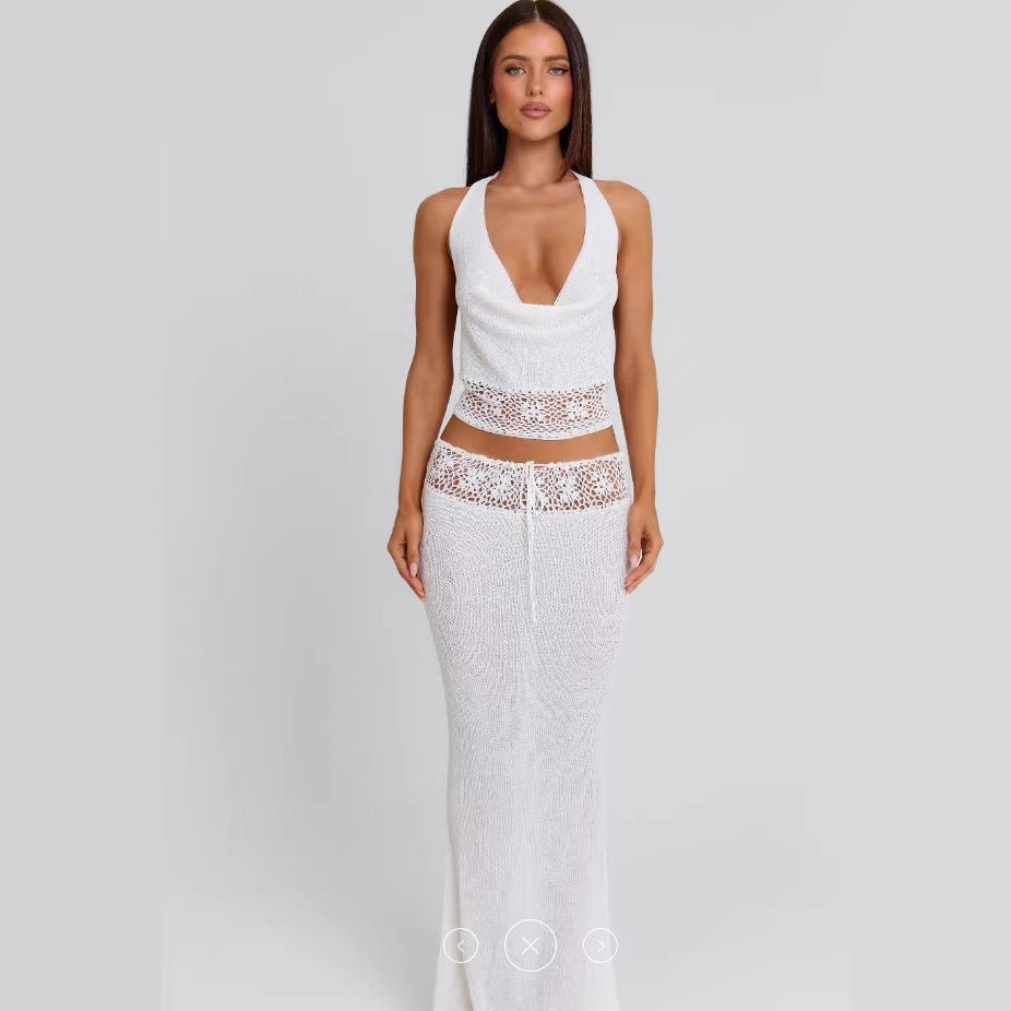 Damen luftiges Stricktop und Maxikleid Set Echo Archiv