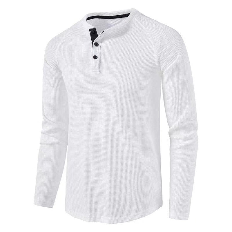 Herren elegantes Longsleeve mit Knopfleiste Echoarchiv