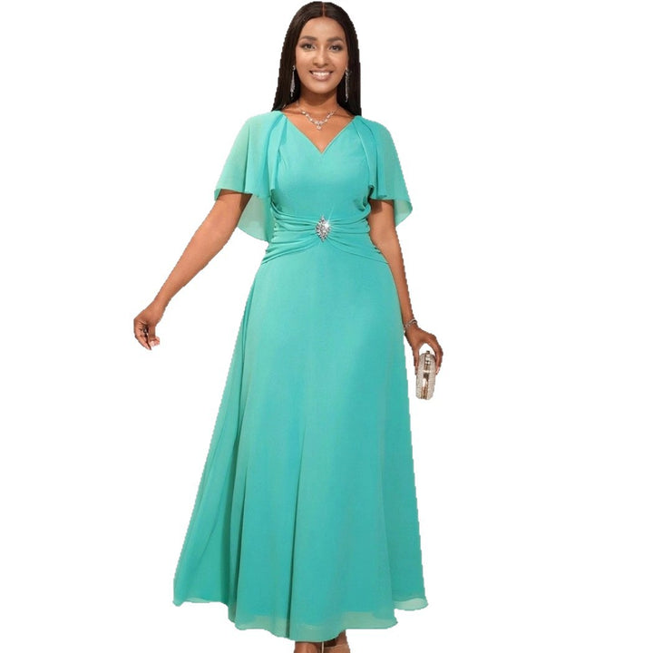Damen elegantes Maxikleid mit Blütenapplikationen Echo Archiv