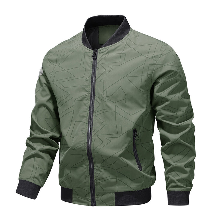 Herren Modische Bomberjacke mit Struktur Echo Archiv