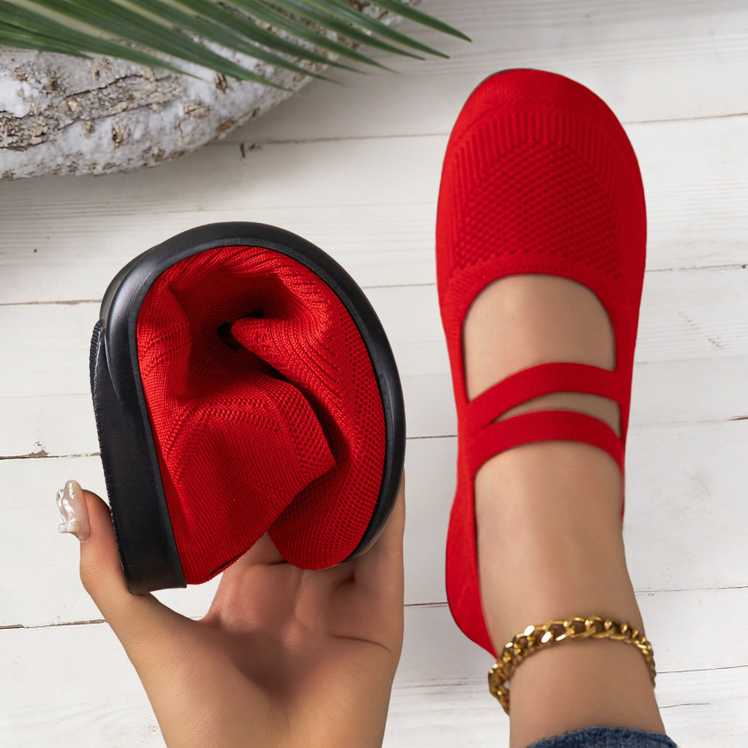 Damen Flexible und atmungsaktive Ballerinas mit Faltmechanismus Echoarchiv