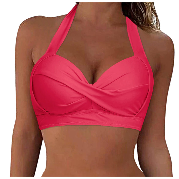Damen Sportliches Bikinioberteil mit tiefem Ausschnitt und Halter-Design Echo Archiv