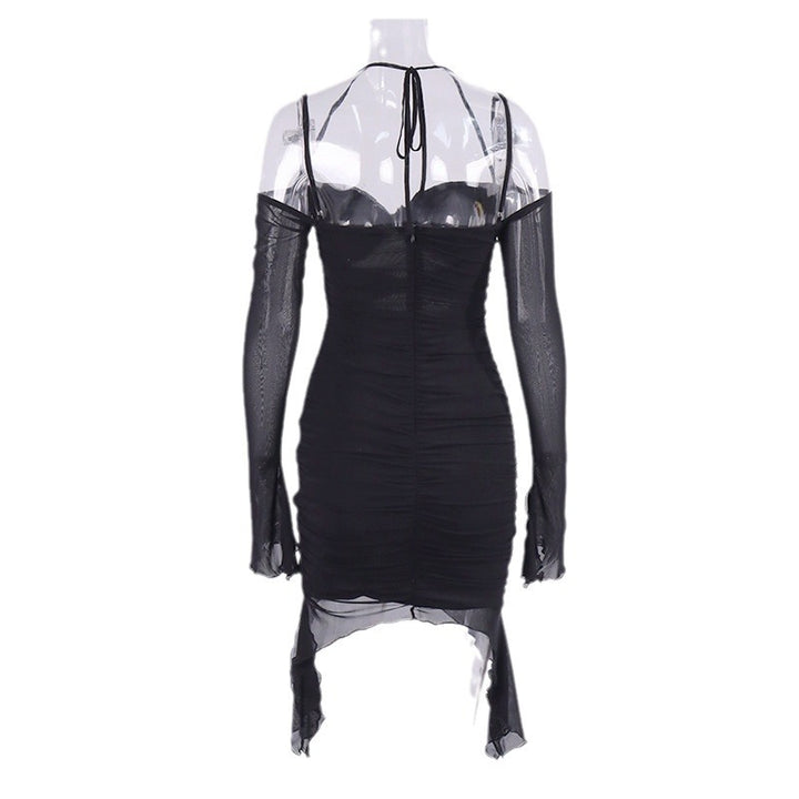 Damen Elegantes Wickelkleid mit raffinierten Cut-Outs und langen Ärmeln Echo Archiv