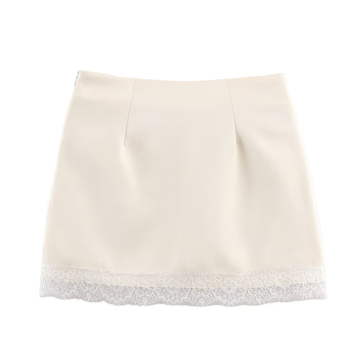 Damen eleganter Rock mit Spitzenbesatz Echo Archiv