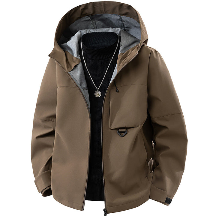 Herren technische Kapuzen-Softshelljacke mit verstellbarer Kapuze und Utility-Taschen Echo Archiv