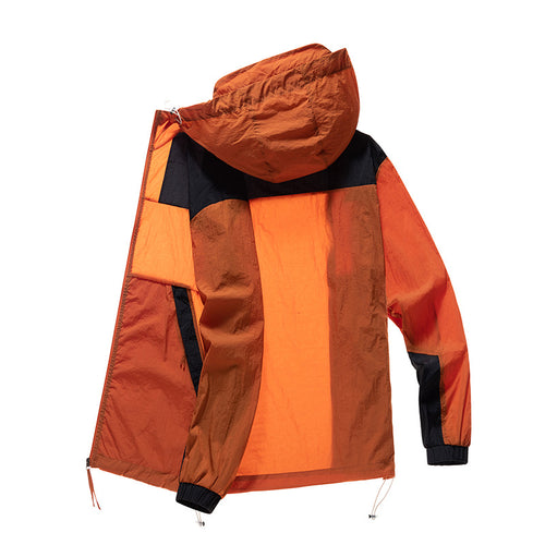 Herren winddichte Funktionsjacke mit verstellbarem Kapuzenkragen Echoarchiv