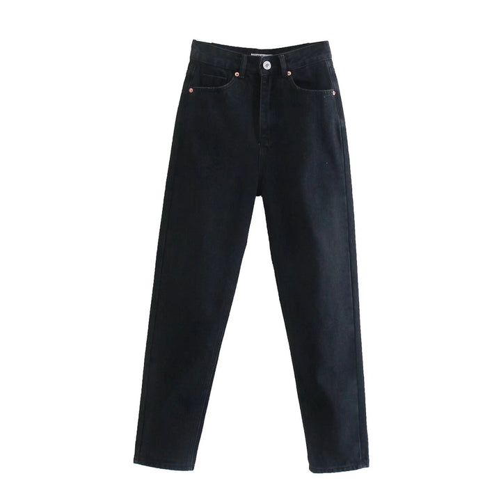 Damen Hochtaillierte Denim-Jeans mit konisch zulaufendem Bein Echo Archiv