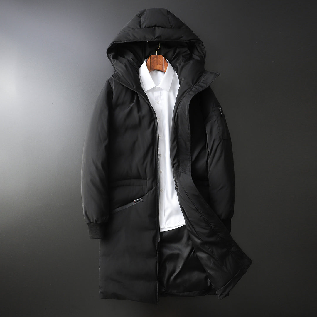 Herren Wattierter Langparka mit Kapuze und winddichtem Schutz Echoarchiv
