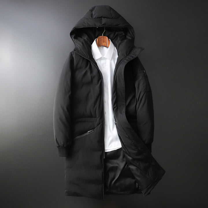 Herren Wattierter Langparka mit Kapuze und winddichtem Schutz Echoarchiv