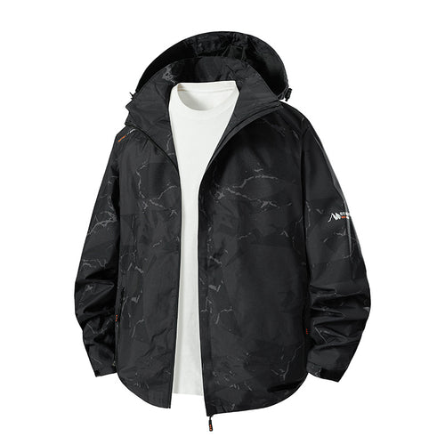 Herren Leichte Funktionsjacke mit Kapuze Echo Archiv