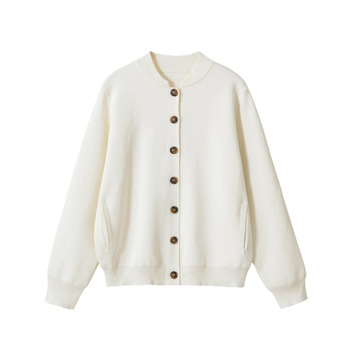 Damen Oversize Strickjacke mit Knopfleiste, Rippbündchen und Eingrifftaschen Echo Archiv