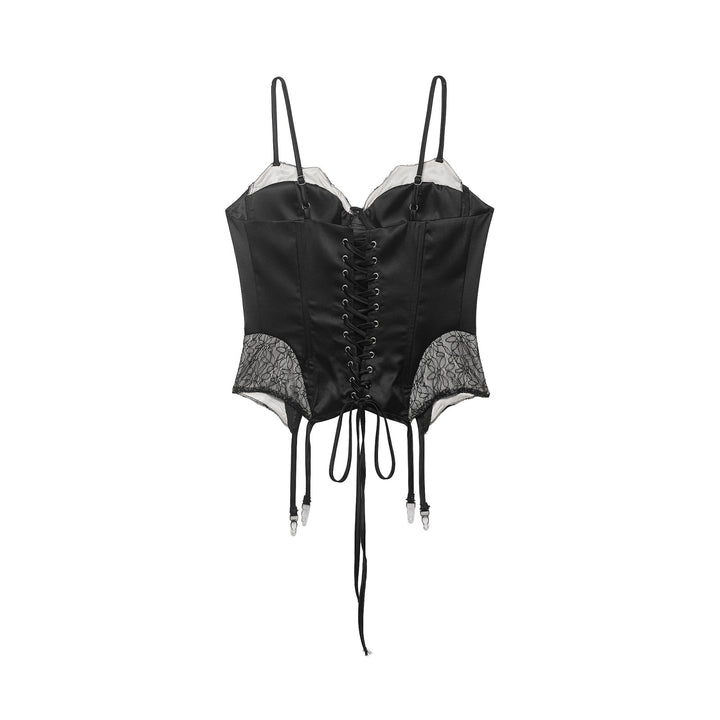 Damen Korsett Top mit zartem Spitzenbesatz und raffiniertem Schnitt Echo Archiv