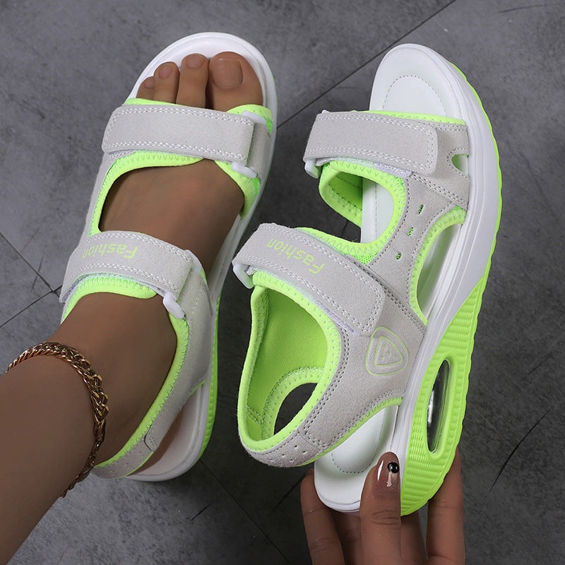 Damen Sportliche Sandalen mit ergonomischer Unterstützung und verstellbarem Klettverschluss Echoarchiv