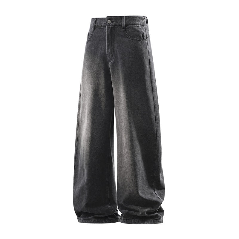 Damen Weite Jeanshose mit hohem Bund, elastischem Taillenbund und Baggy‑Silhouette Echoarchiv