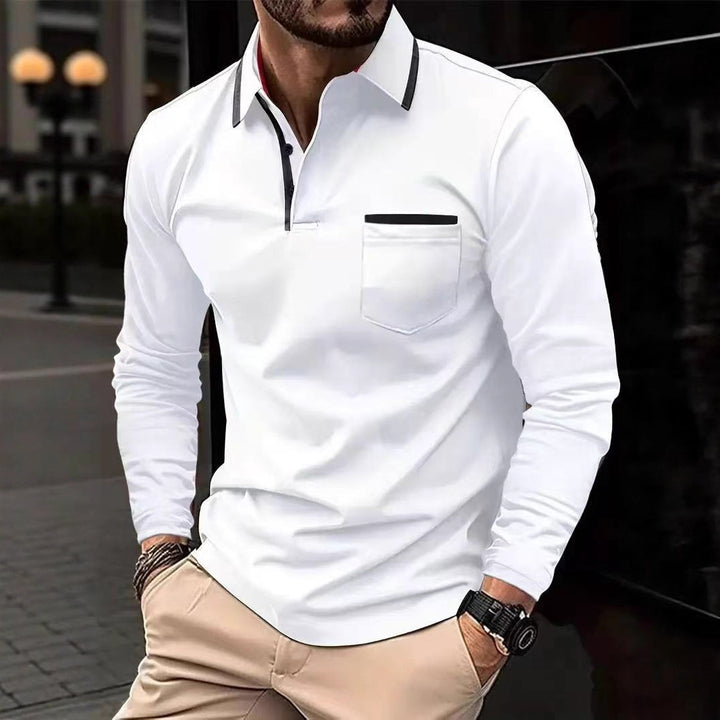 Herren Poloshirt mit modernem Kragen und Brusttasche Echoarchiv