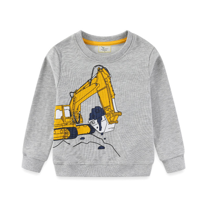 Jungen Sweatshirt mit originellem Bagger-Motiv Echo Archiv