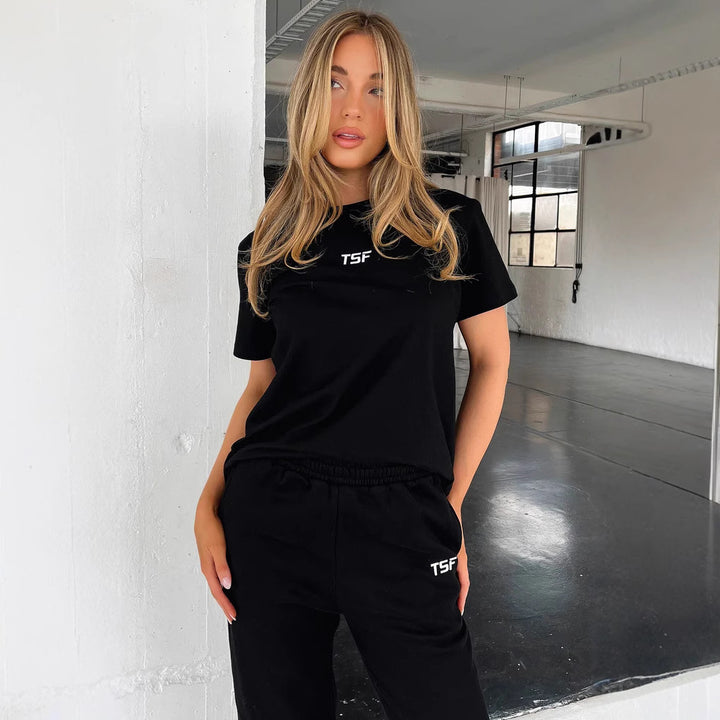 Damen trendiges T-Shirt mit lässigem Schnitt und hochwertigem Baumwollmaterial Echo Archiv