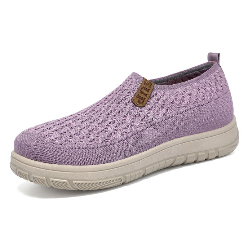 Damen nan gestrickter Komfort-Slip-On-Sneaker mit sockenähnlichem Schaft, atmungsaktiver 3D-Struktur und dämpfender EVA-Sohle Echo Archiv