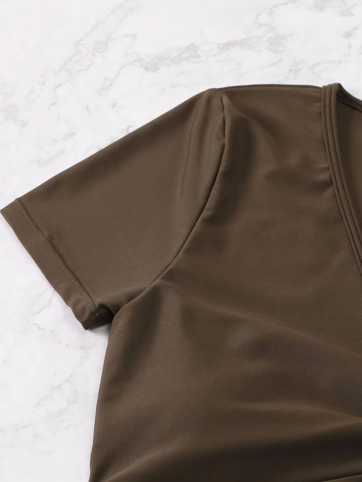 Damen Crop-Top Badeanzug-Set mit verstellbarem Design Echo Archiv