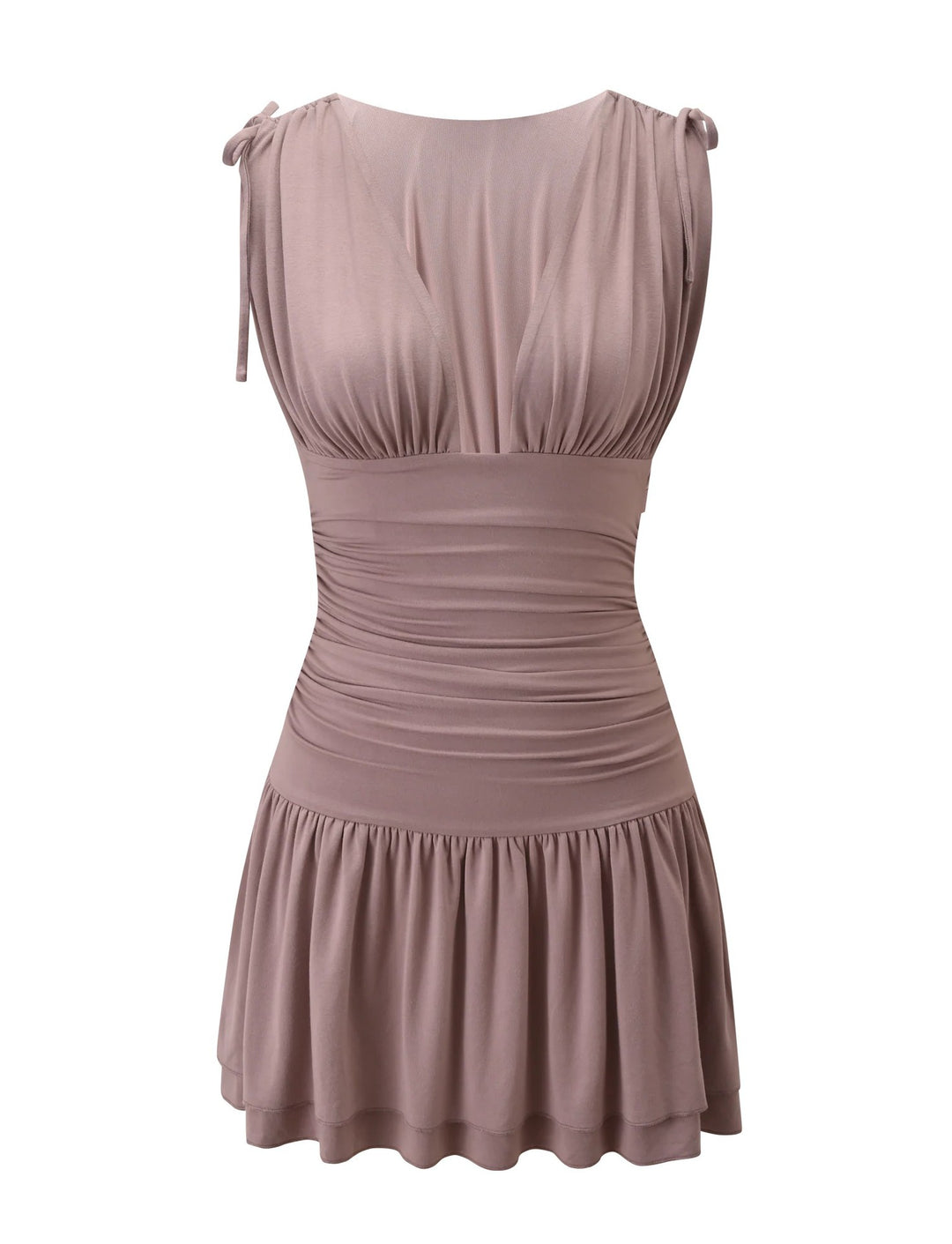 Damen Fließendes Sommerkleid mit trägerloser Raffungsoptik Echo Archiv