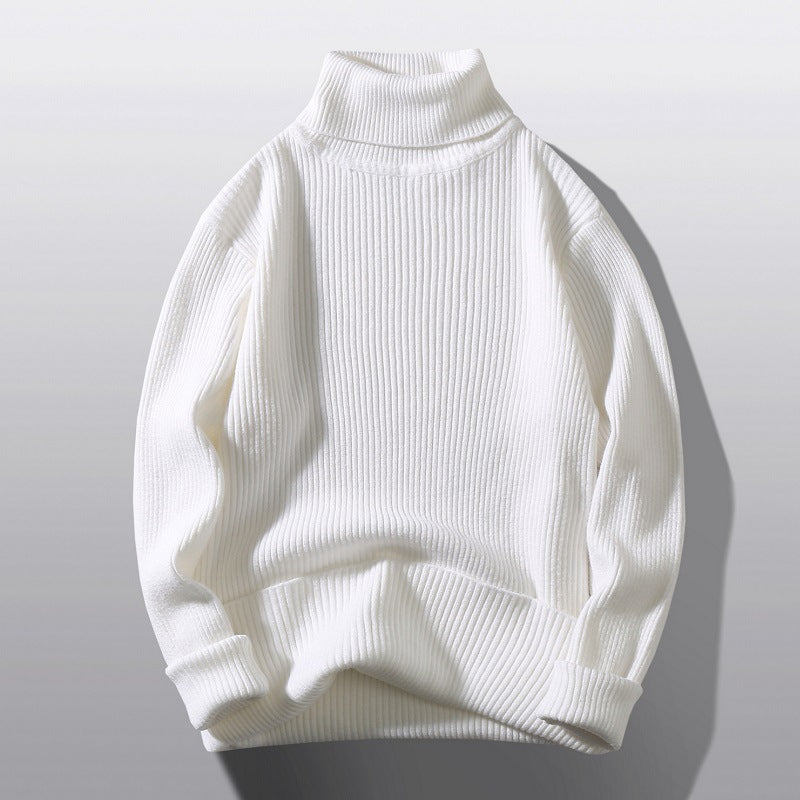 Herren bequemer Rollkragenpullover aus strukturiertem Strick Echoarchiv
